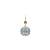 gold plated Blue stone hook earrings in sterling silver