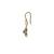 gold plated Blue stone hook earrings in sterling silver