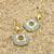 gold plated Blue stone hook earrings in sterling silver