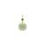 gold plated Green stone hook earrings in sterling silver