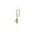 gold plated Green stone hook earrings in sterling silver