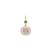 gold plated Pink stone hook earrings in sterling silver