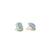 gold plated Blue stone stud earrings in sterling silver