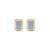 gold plated Blue stone stud earrings in sterling silver