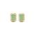gold plated Green stone stud earrings in sterling silver