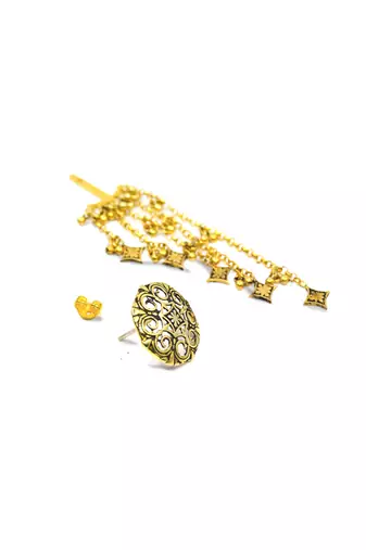 Gold plated chain earrings in sterling silver