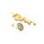 Gold plated chain earrings in sterling silver
