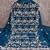 Women's teal blue unstitched heavy thread embroidery georgette dress material (cp9099tbl)