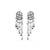 Silver plated chain earrings in sterling silver