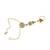 Gold plated hathphool in sterling silver