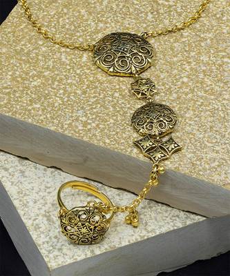 Gold plated hathphool in sterling silver 3