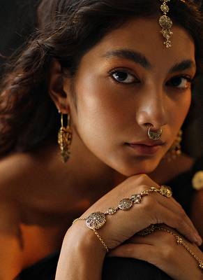 Gold plated hathphool in sterling silver 1