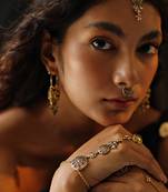 Gold plated hathphool in sterling silver