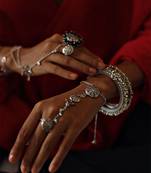 Silver plated hathphool in sterling silver