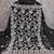 Women's black unstitched heavy thread embroidery georgette dress material (cp9100blk)