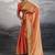 Peach burberry chiffon with gold shine zarkan work designer saree