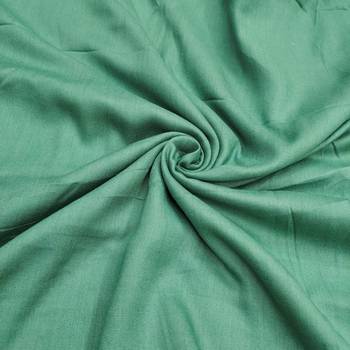 Women's sea green designer printed embroidery simmer cotton silk dress material 3