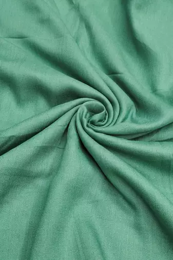 Women's sea green designer printed embroidery simmer cotton silk dress material