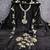 Women's black unstitched heavy thread embroidery cotton dress material (mt662blk)