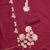 Women's maroon unstitched heavy thread embroidery cotton dress material (mt662mrn)