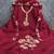 Women's maroon unstitched heavy thread embroidery cotton dress material (mt662mrn)