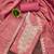 Women's pink unstitched heavy thread embroidery cotton dress material (mt663pnk)