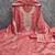 Women's pink unstitched heavy thread embroidery cotton dress material (mt663pnk)