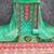 Women's multi unstitched designer print & mirror work rayon dress material (mt668grn)