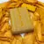 Women's mustard heavy thread embroidery cruncy sulk dress material