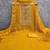 Women's mustard unstitched heavy thread embroidery cruncy sulk dress material (pk57mtd)