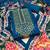 Women's blue unstitched digital print & fancy border chinnon dress material (rnx5046blu)