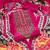 Women's pink unstitched digital print & fancy border chinnon dress material (rnx5046pnk)