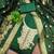 Women's green unstitched weaving & fancy border organza jacquard dress material (rnx5048grn)