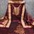 Women's maroon unstitched weaving and fancy border organza jacquard dress material (rnx5048mrn)