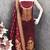 Women's maroon unstitched weaving and fancy border organza jacquard dress material (rnx5048mrn)