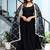 Elegant black anarkali dress with dupatta