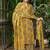 Mustard cotton printed angrakha kurti with pant & dupatta – mirror & hand work