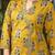 Mustard cotton printed angrakha kurti with pant & dupatta – mirror & hand work