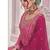 Elegant pink embroidered palazzo suit with heavy dupatta