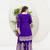Purple and mustard embroidered chinon silk sharara set