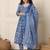 Blue floral printed kurta set