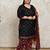 Black blossom floral printed patiala suit