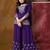 Women's purple silk georgette embroidered kurta sharara set with dupatta