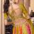 MULTY COLOUR TISSUE ORGANZA BEADS HAND WORK LEHENGA CHOLI FOR FESTIVE