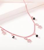 Star charm bracelet with black beads