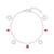 Pink bead and circle charm bracelet
