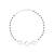 Three-stone black beads bracelet
