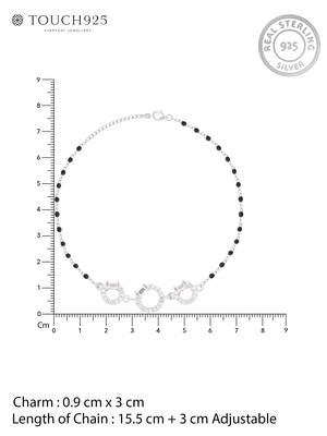 Three-stone black beads bracelet 4