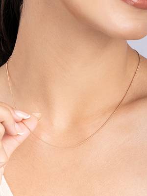 Textured snake chain necklace 4