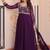 Purple faux blooming anarkali suit with embroidery work, long gown style with dupatta – women’s ethnic wear stitched
